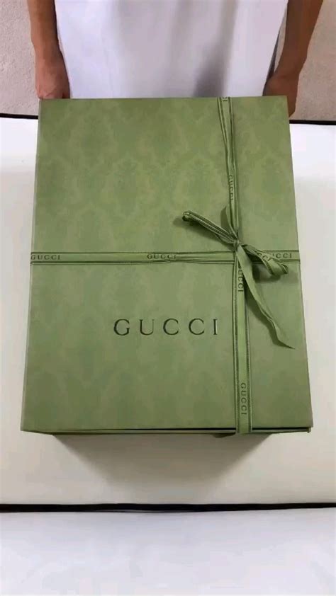 gucci box green|Gucci gift wrapping paper.